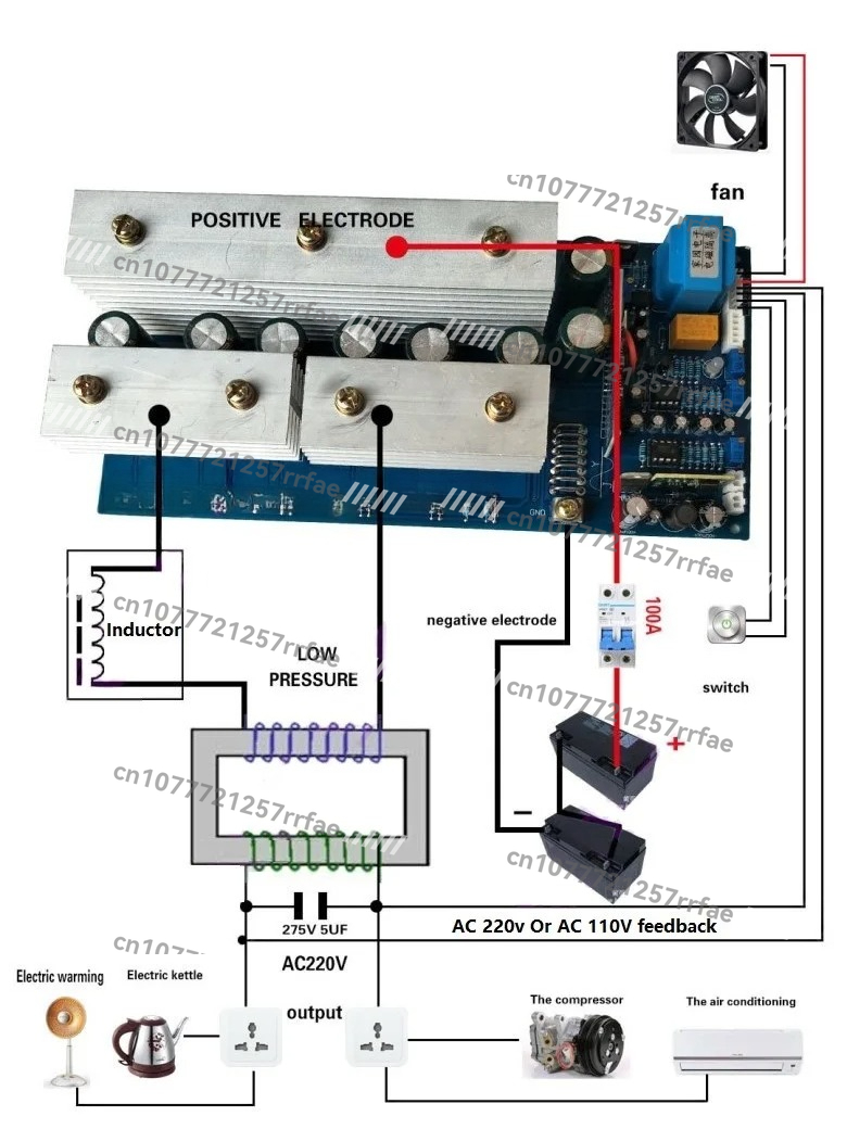 Płytka główna/obwód drukowany  – Pure Sine Wave Inverter Board 24V 48V recenzja i cena
