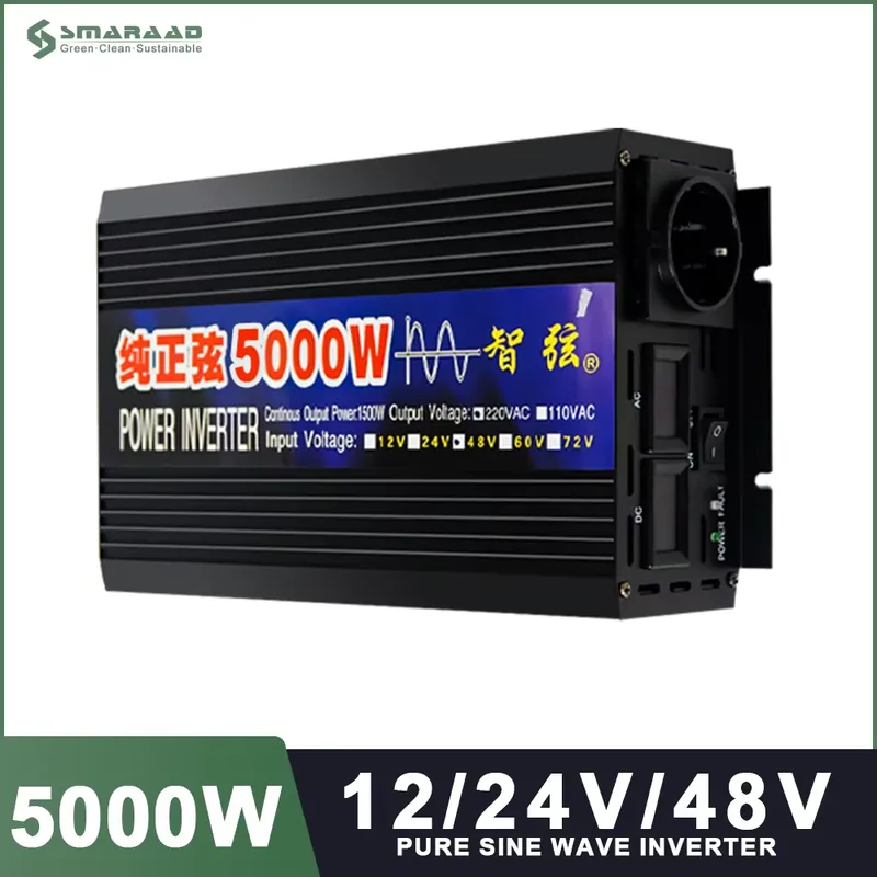 SMARAAD 5000W 12V 24V 48V DC n – Pure Sine Wave Inverter 5000W 48V 220V recenzja i cena