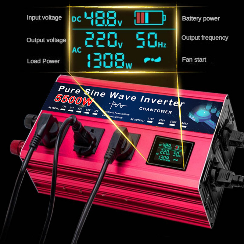 Inwerter sinusoidalny czysty 4 – Pure Sine Wave Inverter 5000W 48V 220V recenzja i cena