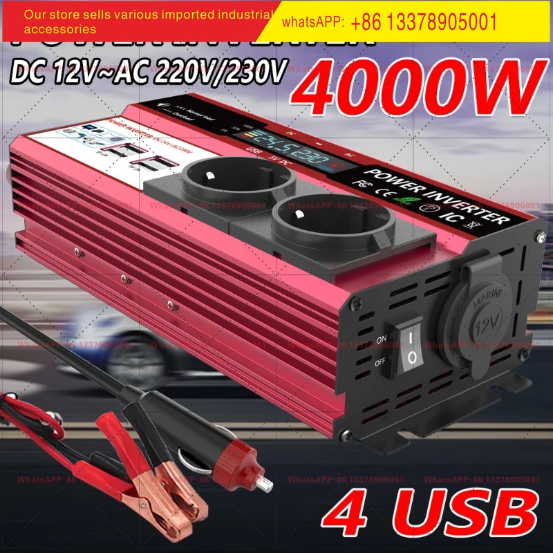 Przetwornica napięcia 12V na 2 – Power Inverter 12V 220V 4000W Continuous recenzja i cena