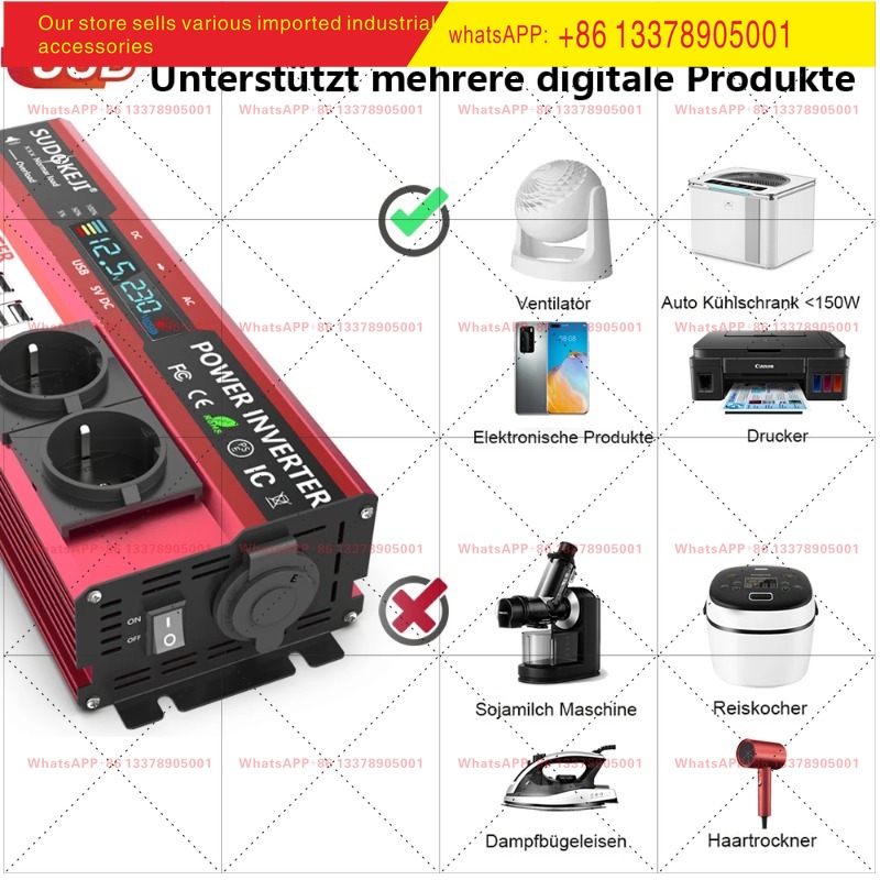 Przetwornica napięcia 12V na 2 – Power Inverter 12V 220V 4000W Continuous recenzja i cena