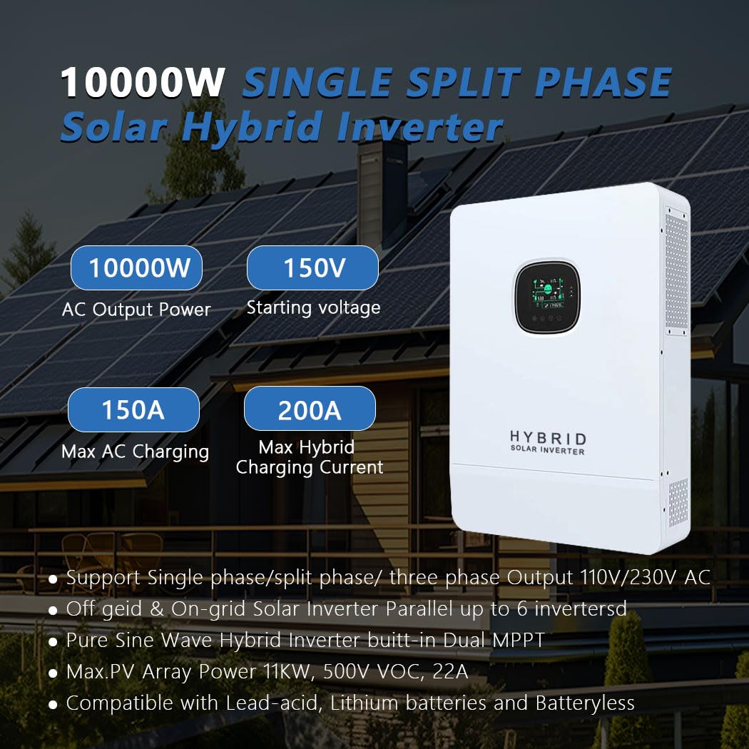 Y&H 10KW Hybrydowy Inwerter So – Split Phase Inverter 10Kw 110V 220V recenzja i cena