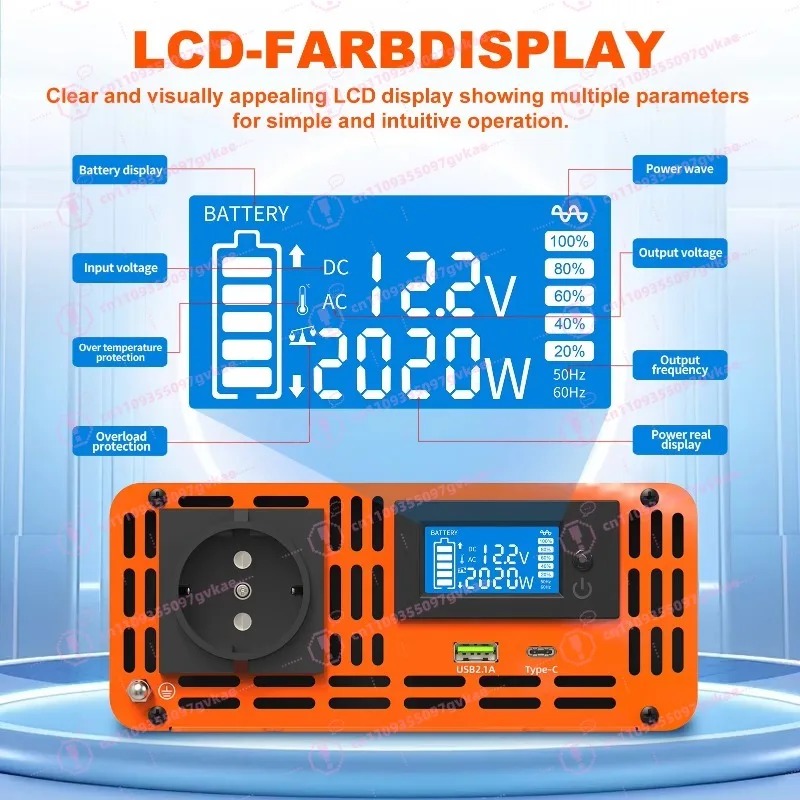 Falownik solarny off-grid czys – Power Inverter 12V 220V 4000W Continuous recenzja i cena
