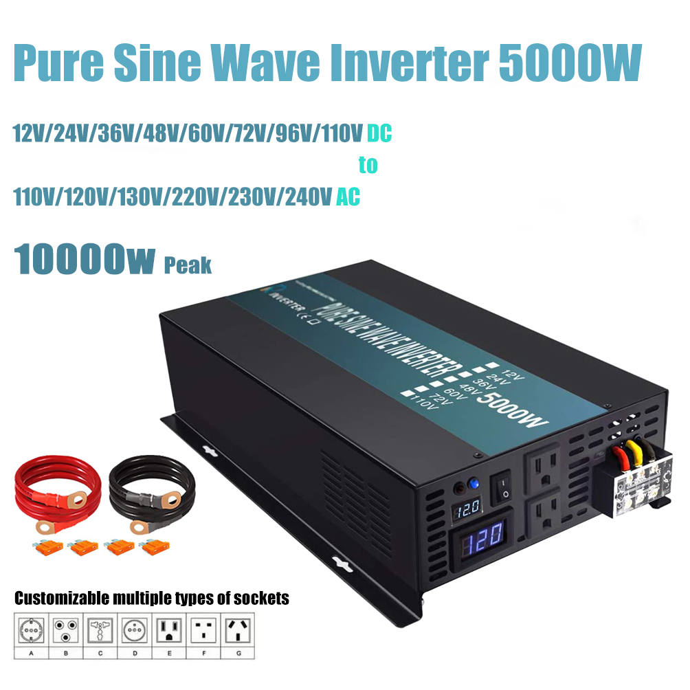 Czysta fala sinusoidalna inwer – Pure Sine Wave Inverter 5000W 48V 220V recenzja i cena