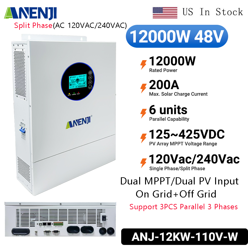 ANENJI Inwerter Solarny Hybryd – Off Grid Solar Inverter 48V 6000W recenzja i cena